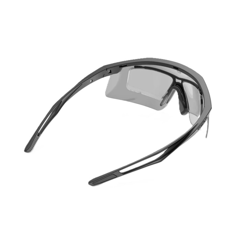 Балістичні фотохромні окуляри RUDY PROJECT Turbolence Matte Black - ImpactX Photochromic 2 Black STEALTH з діоптрійною рамкою, SP897306-SH00+FR390000