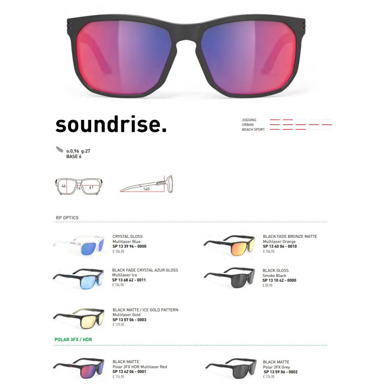 Сонцезахисні окуляри RUDY PROJECT SOUNDRISE Black Fade Crystal Azur Gloss, SP136842-0011